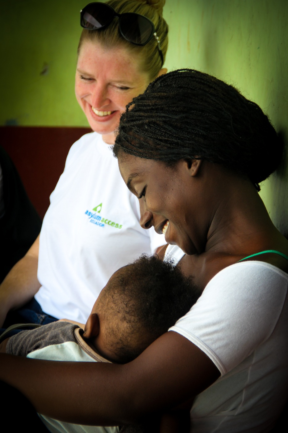 ED Emily Arnold-Fernandez met with many of our refugee clients during her visit. Photo by Sandra ten Zijthoff.